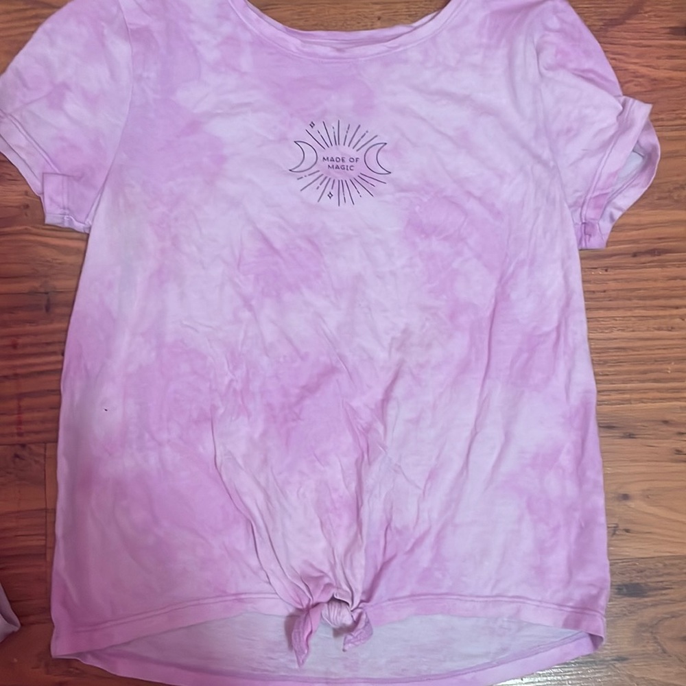 Girls top pink and white